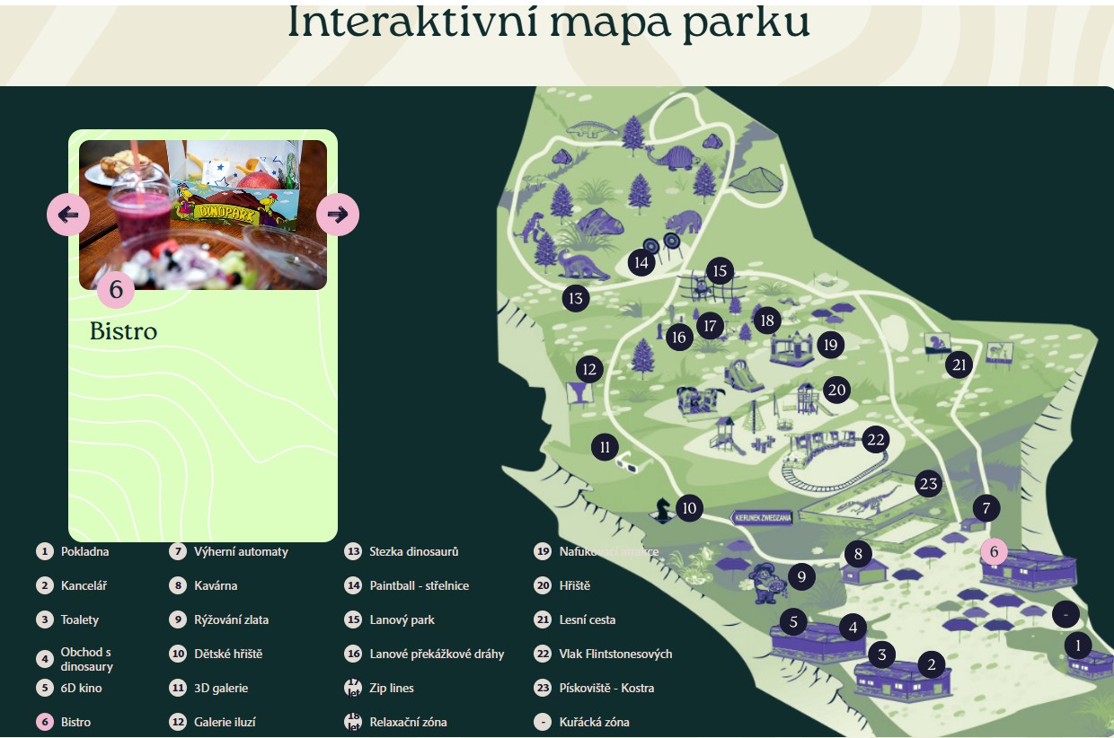 dinopark mapa